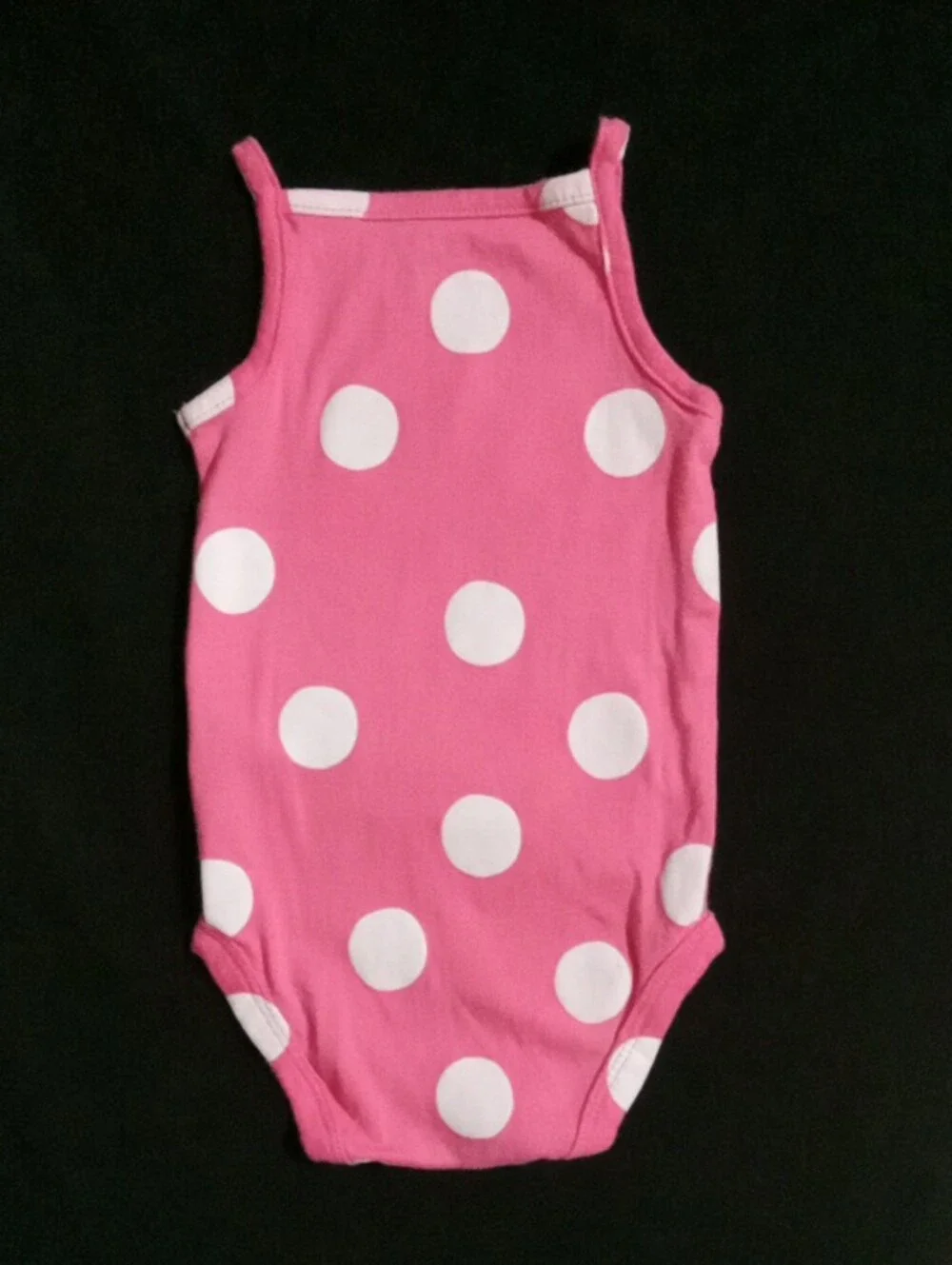 Carter's Pink and White Polka Dot Sleeveless Bodysuit